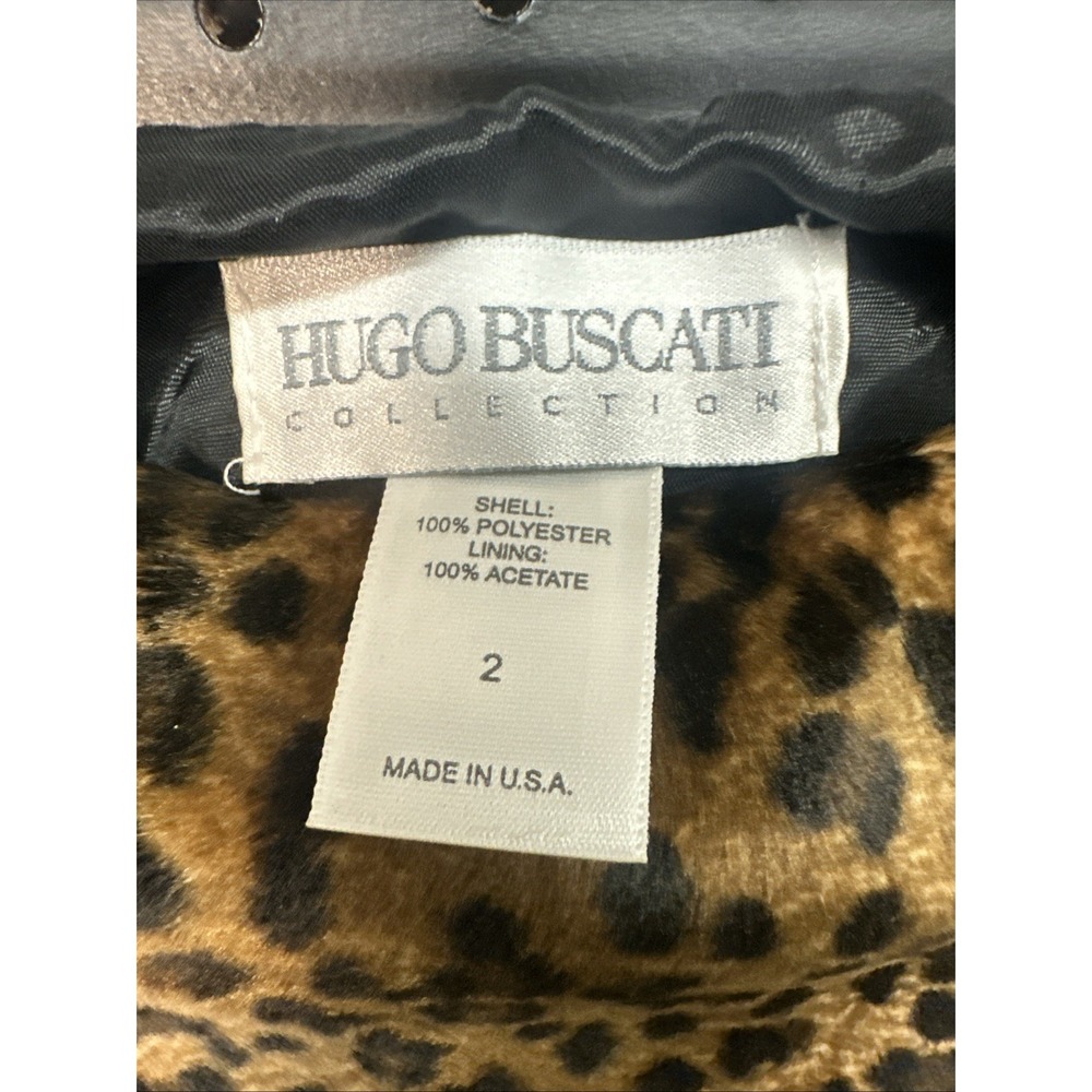 Women's Hugo Buscati Animal Print Size 2 Lined Skirt (133)‎ - Picture 3 of 5